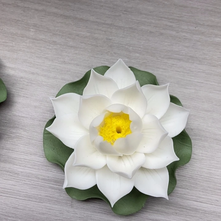 杯手工制作陶瓷花荷花香插