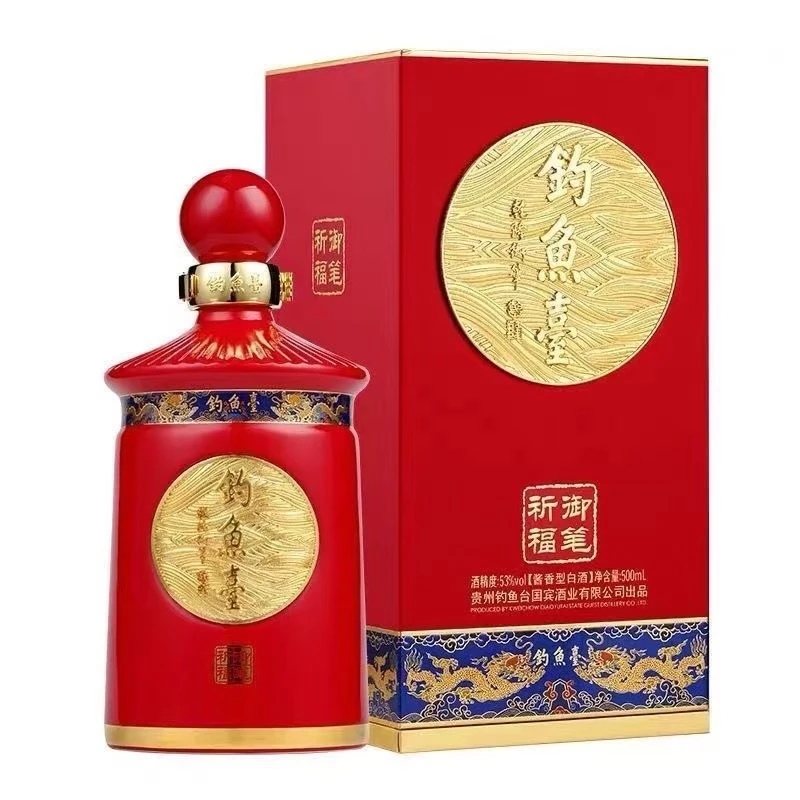 钓鱼台御笔祈福酱香型白酒53度500ml