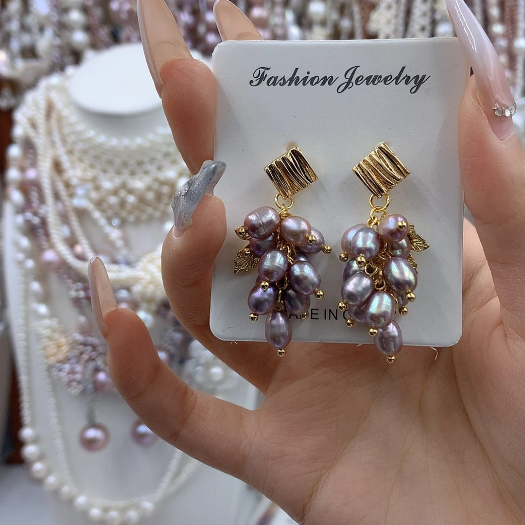 淡水珍珠项链耳饰银S925镶嵌