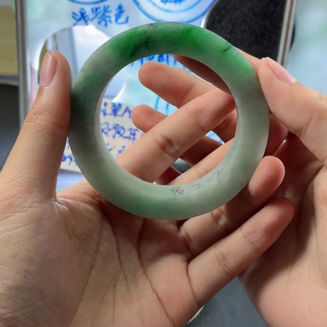 定制翡翠未镶嵌翡翠A货毛胚手镯定制