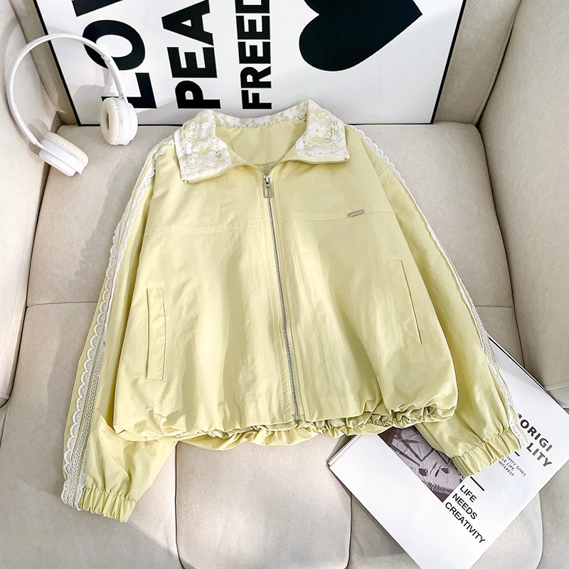 春季新款女童外套中大童童装休闲宽松防晒潮童外套zb5442简约童品