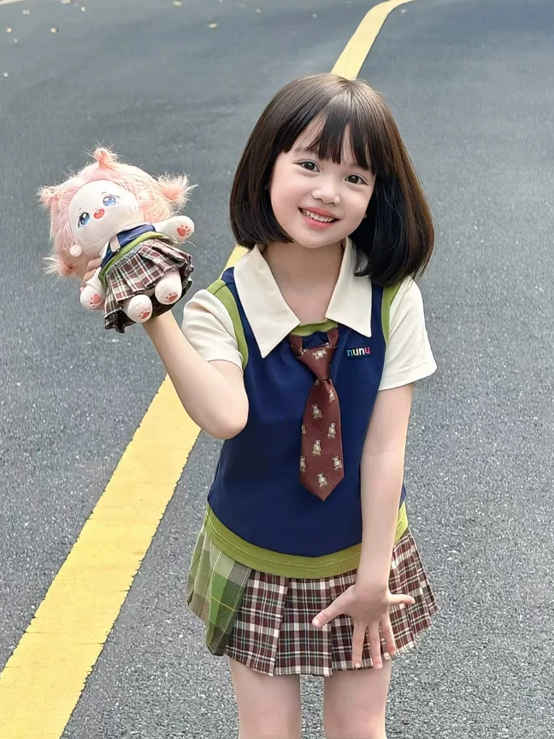 Cherry可露丽假两件学院风套装90-130