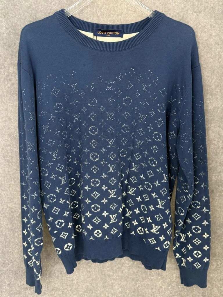 99新 LouisVuitton/路易威登 渐变老花针织卫衣 M码/1318