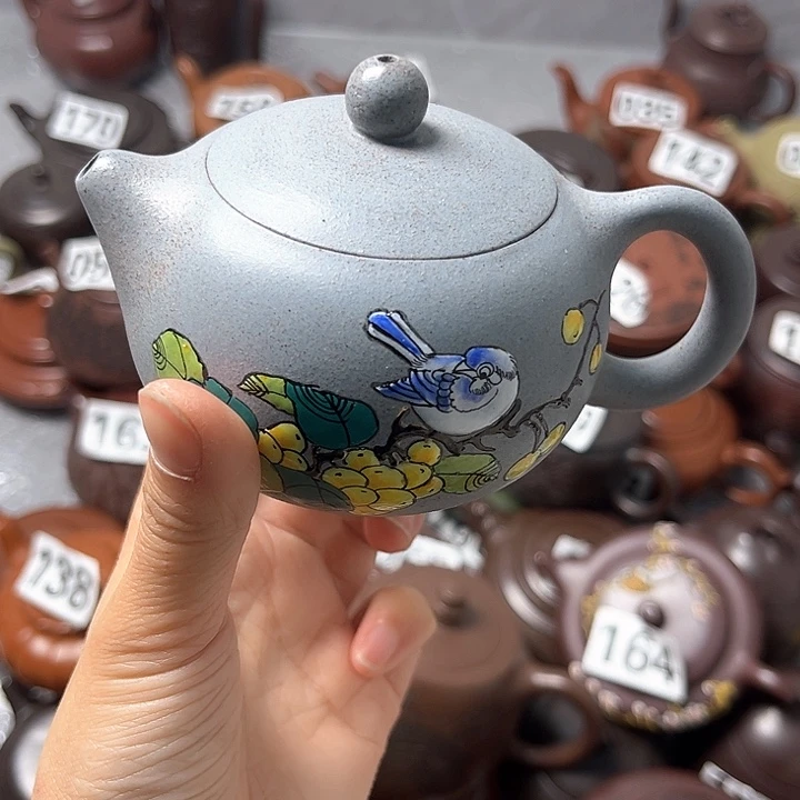 紫砂茶壶紫砂微瑕半手