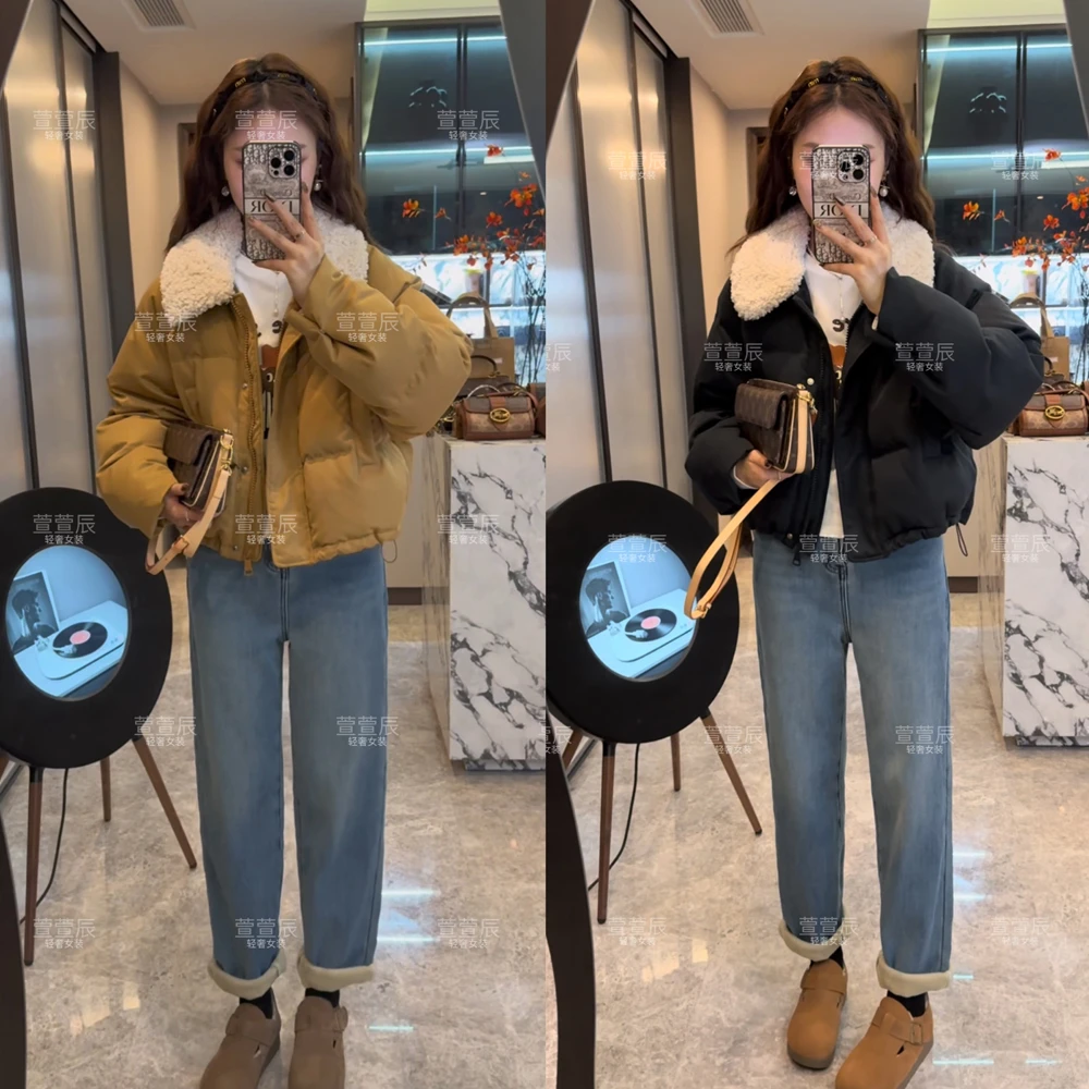 【丘比特】冬季ins国标短款羽绒服加厚款轻奢洋气小个子厚外套#3723