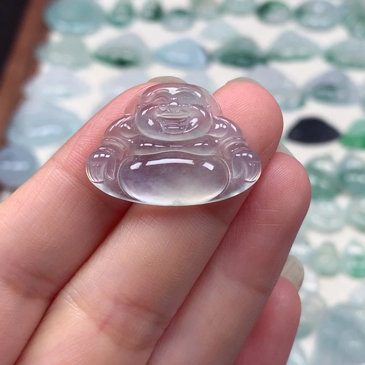翡翠未镶嵌颈饰高冰佛公