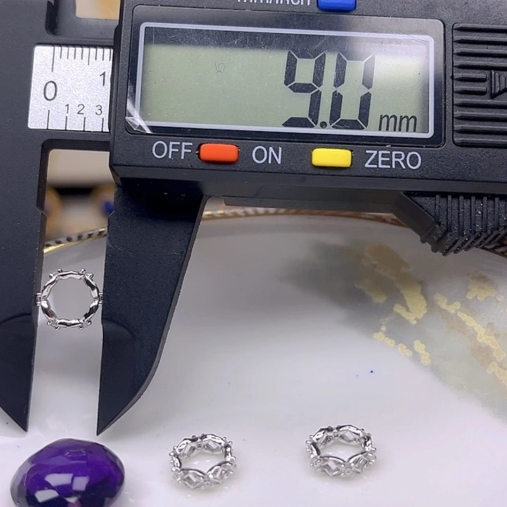 银S925镶嵌颈饰紫晶紫晶925镶嵌46