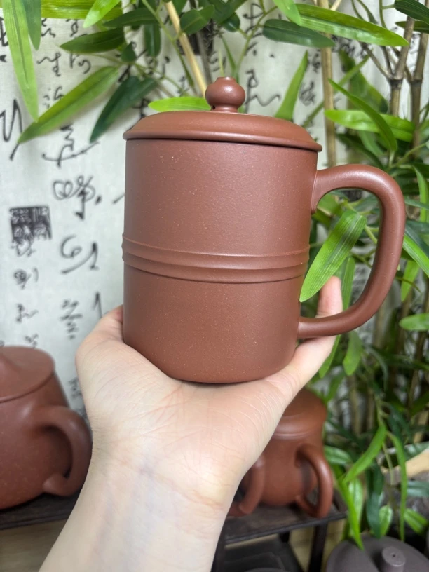 宜兴原矿底槽清德利紫砂盖杯（400CC）没礼盒