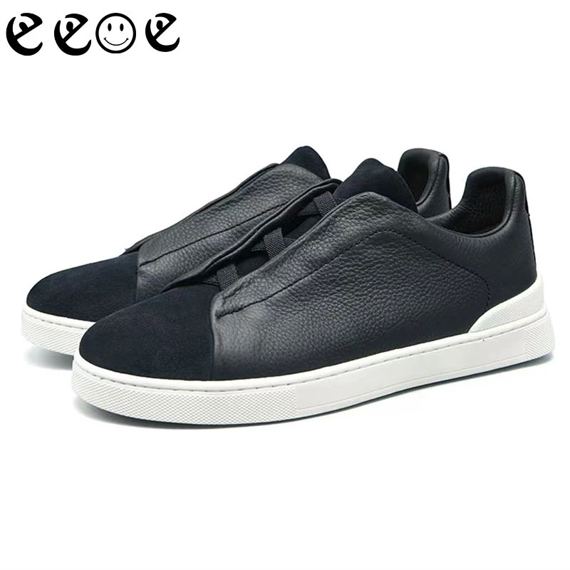 ee0e手工轻奢头层牛皮商务休闲男鞋户外运动板鞋