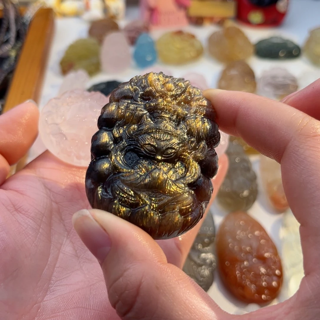 水晶颈饰未镶嵌不*丟黑金骨干龙狐