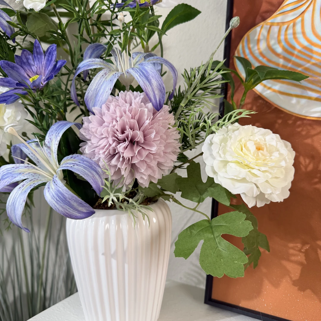 Z搭配紫色迷情真花用于桌面客厅餐桌装饰假花束