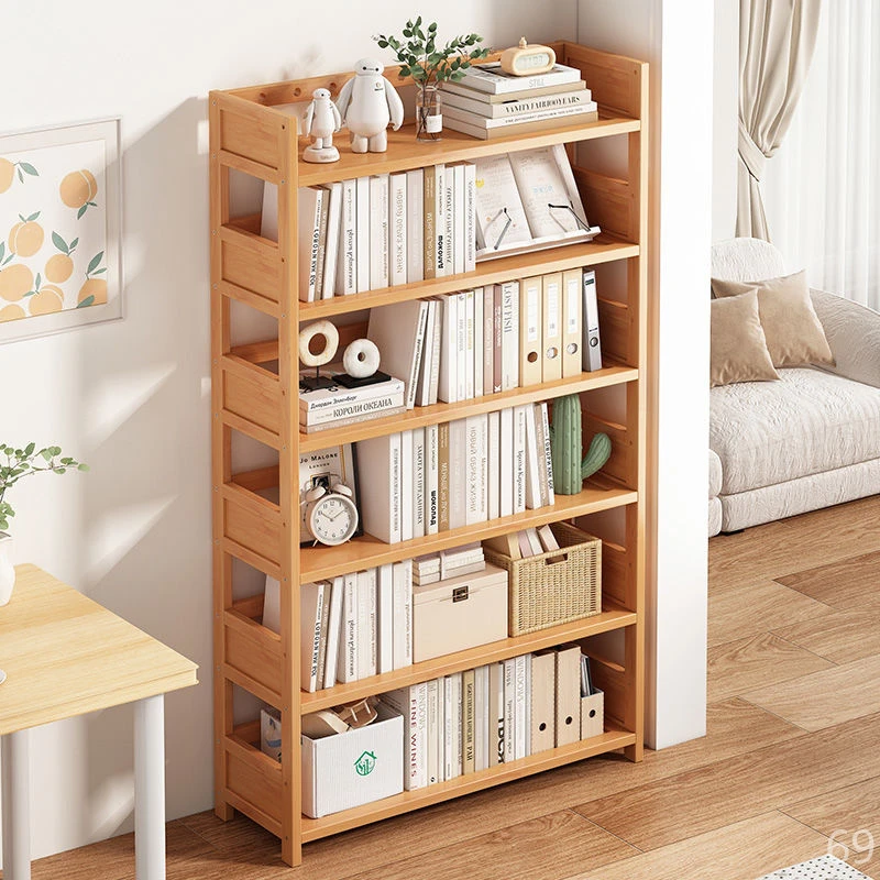 大容量书架置物架多层落地式家用学生宿舍书柜办公室简约靠墙储物