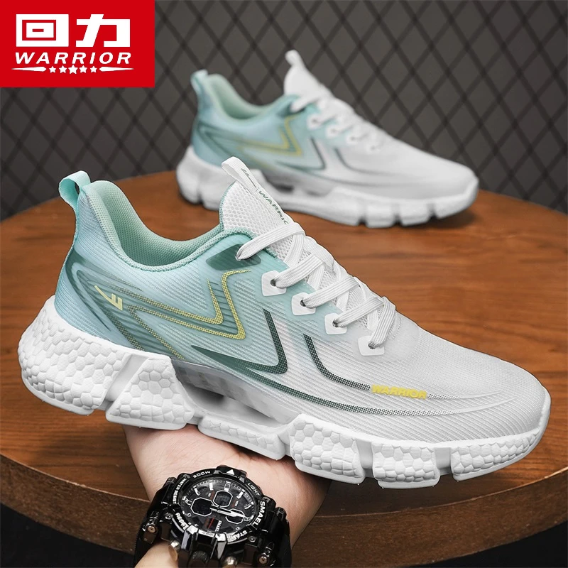 回力跑步运动鞋子男款春季防滑透气爆米花减震休闲鞋男士飞织潮鞋