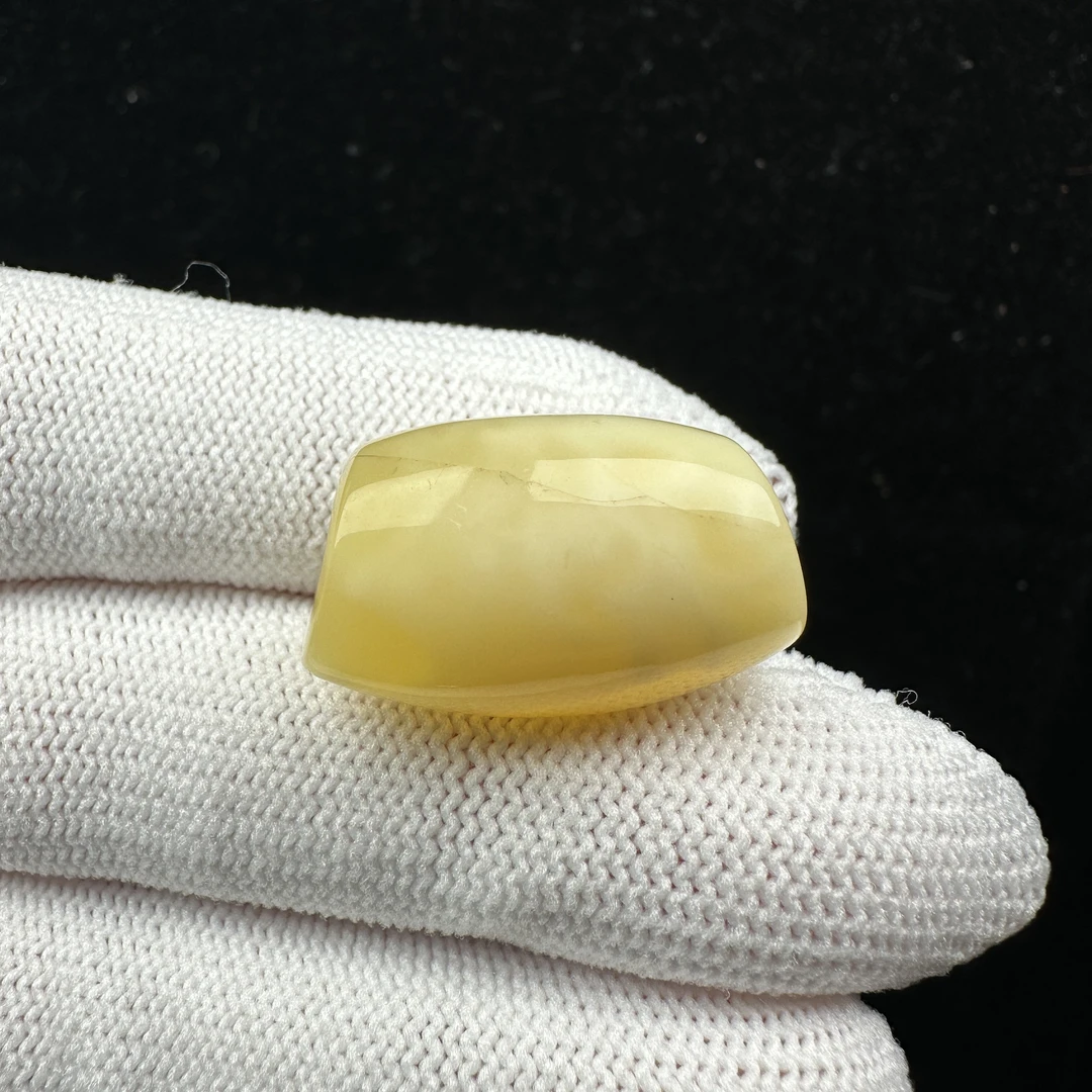 R2035【瑕疵 有裂】天然原矿蜜蜡马蹄珠15*25mm