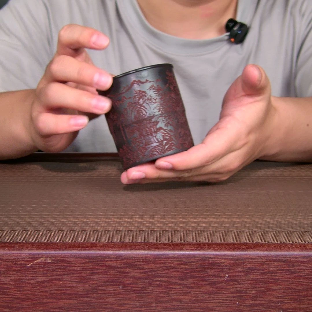 茶杯紫砂高货放漏