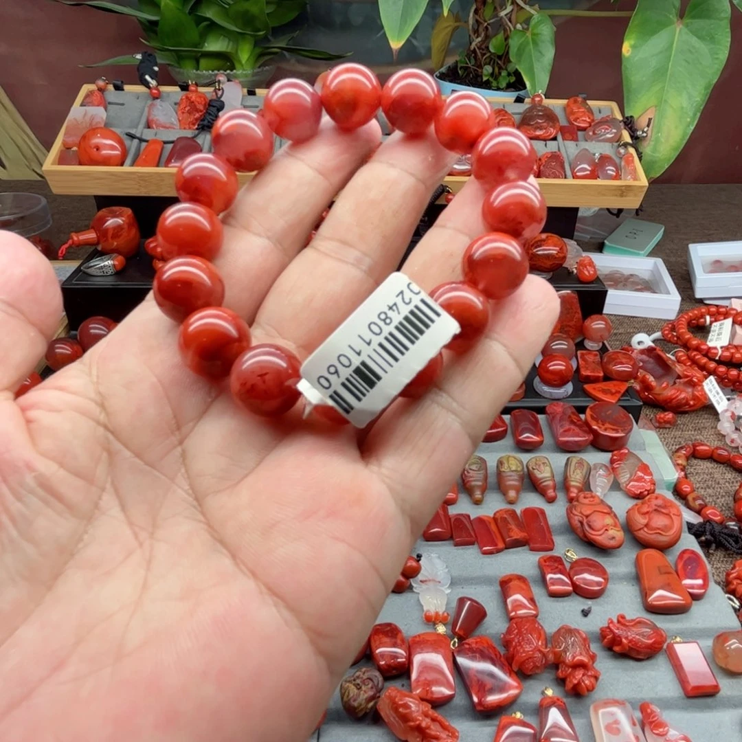 南红玛瑙手串未镶嵌幸****子