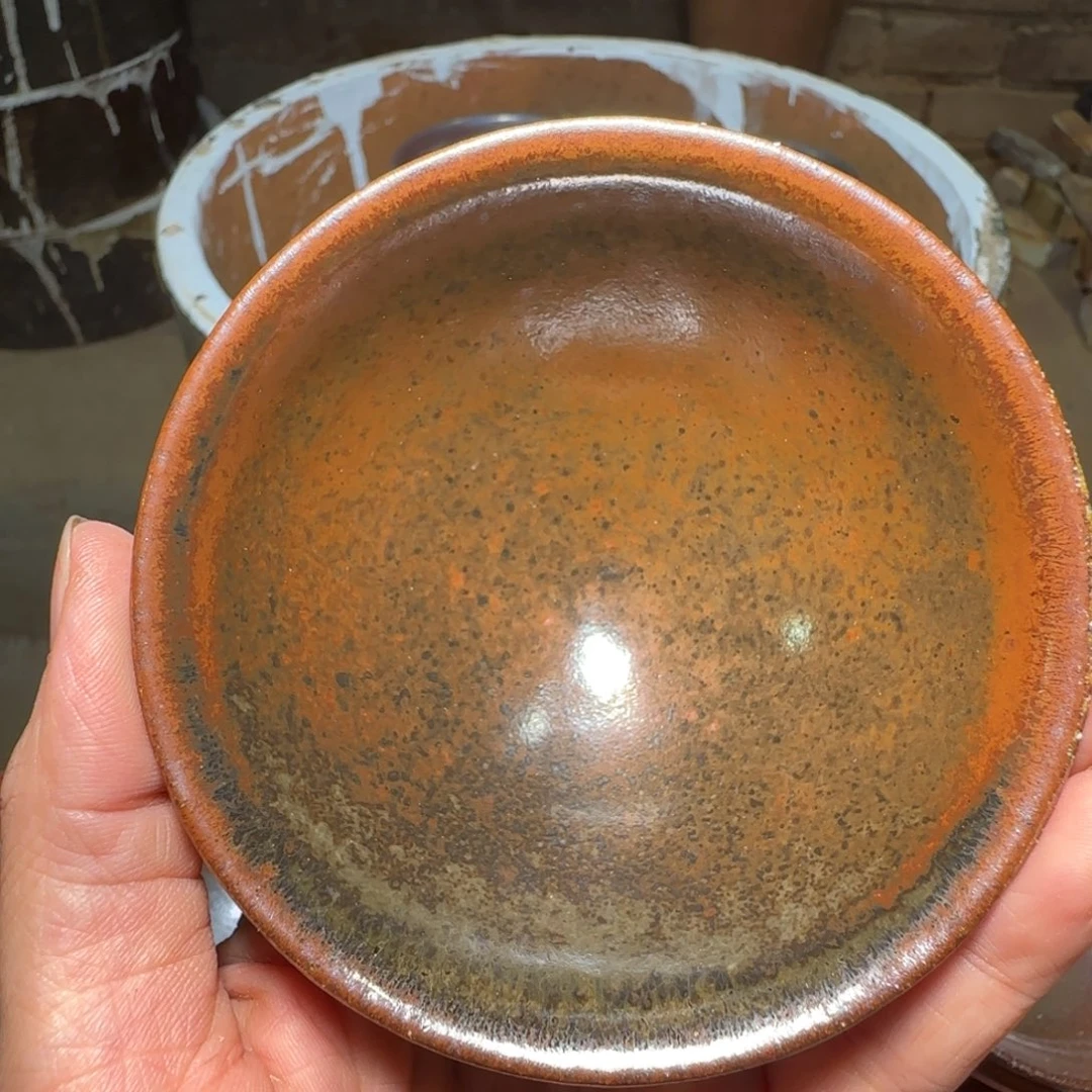 柴烧建盏茶盏茶杯441
