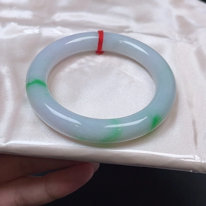 翡翠未镶嵌手镯50圈圆条