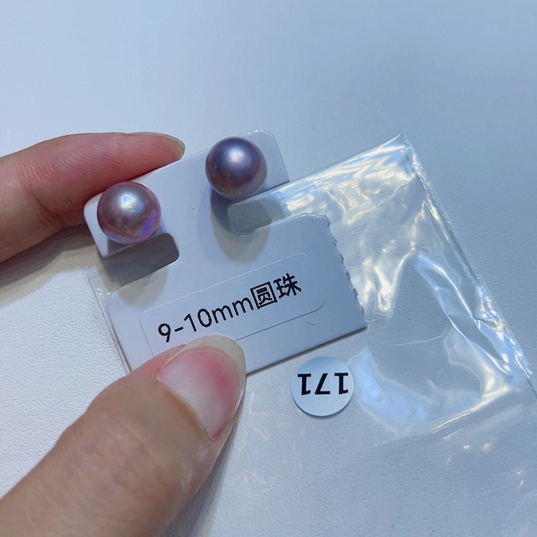 淡水珍珠银S925镶嵌耳饰