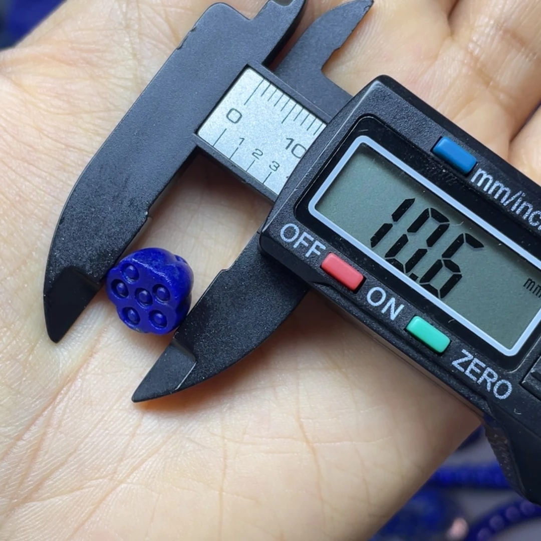 青金石未镶嵌10mm莲蓬配饰