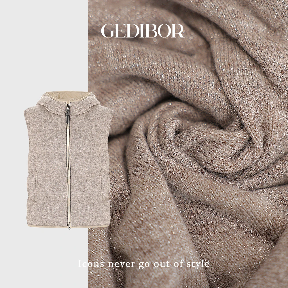 XUEXUE丨B＊c90白鹅绒 金银丝绵羊毛时尚羽绒服GD25-WT732