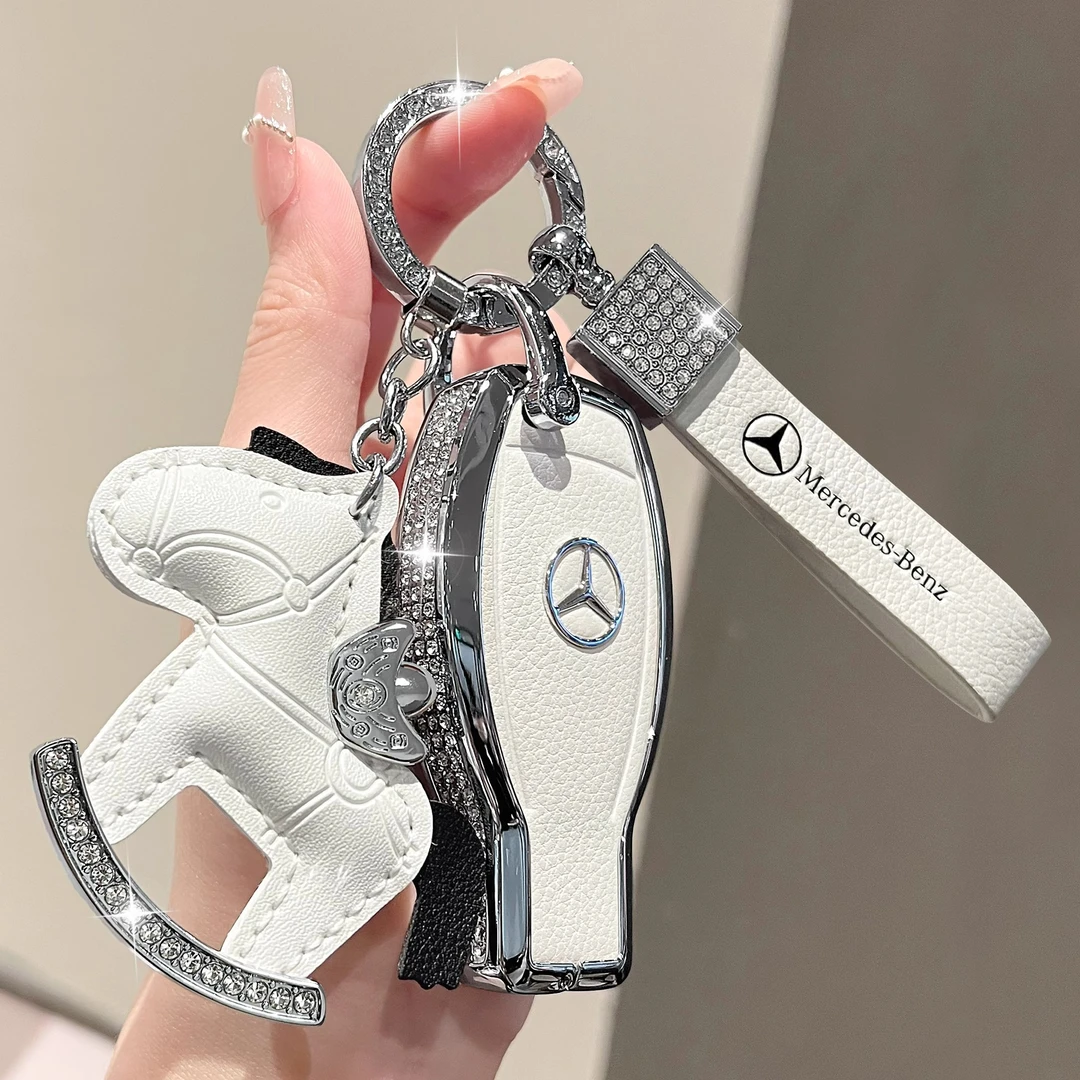 奔驰gla200钥匙套glc260 cla200 glk300 b200 c180l老款gle真皮扣