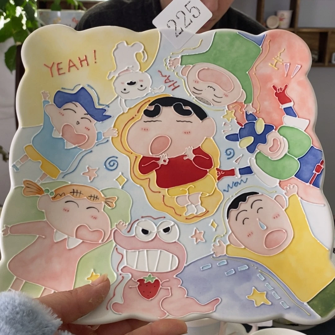 瓷片景德镇釉下彩手绘