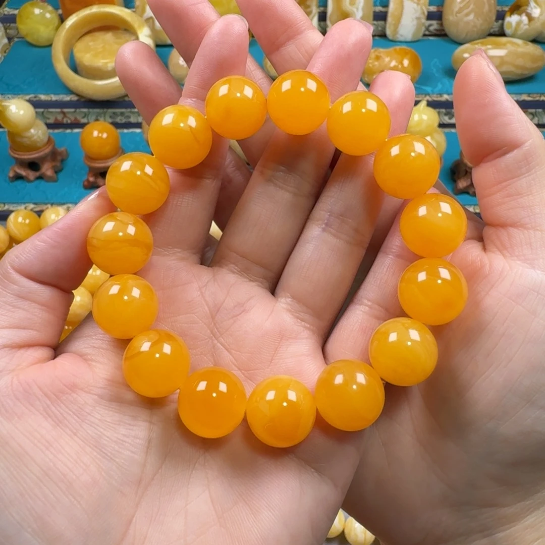 琥珀未镶嵌手链同料