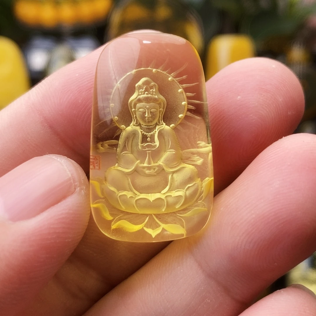 【闪购商品】未镶嵌颈饰琥珀琥珀雕刻件