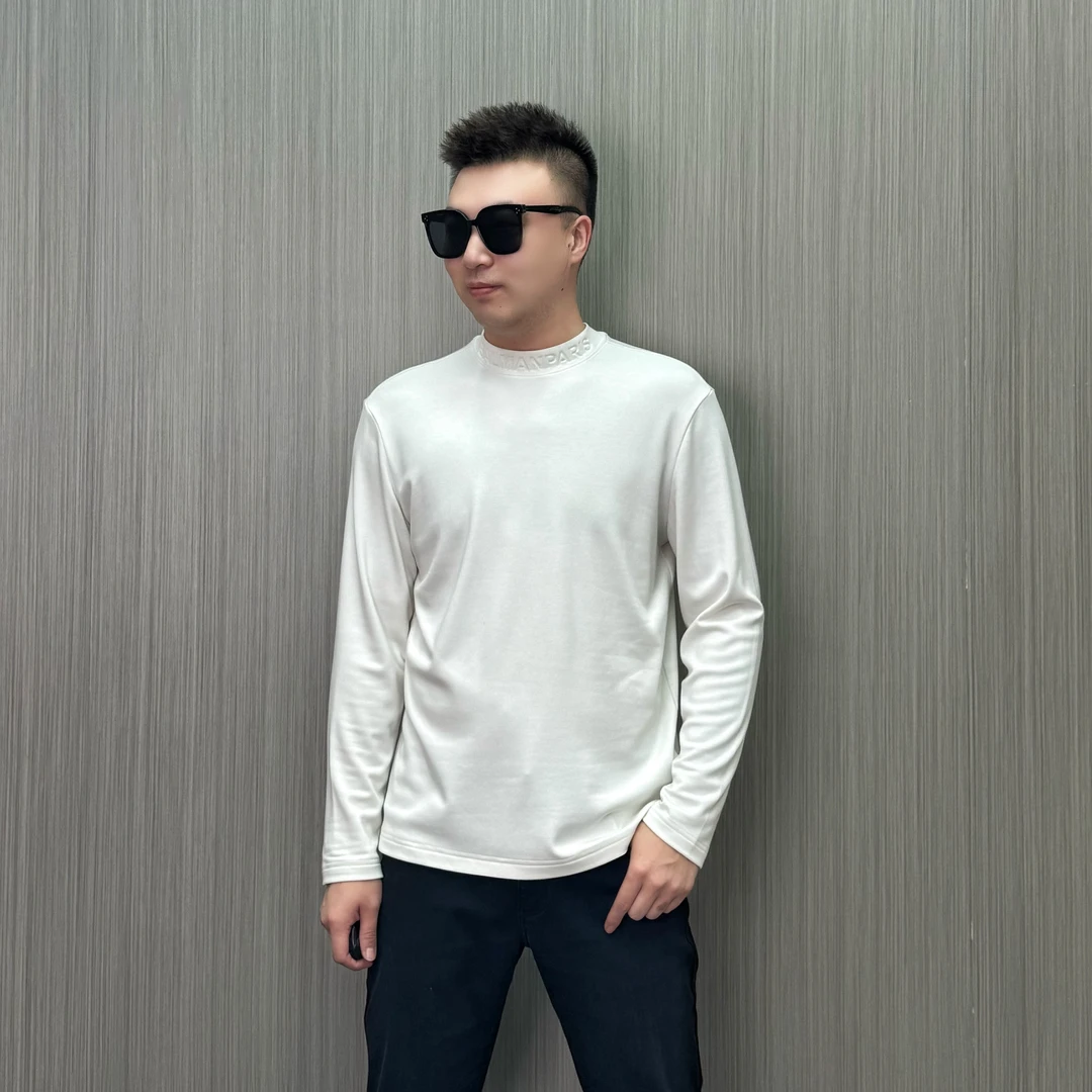 【2003】秋冬新款 男士简约百搭 轻奢莫代尔 半高领长袖T恤