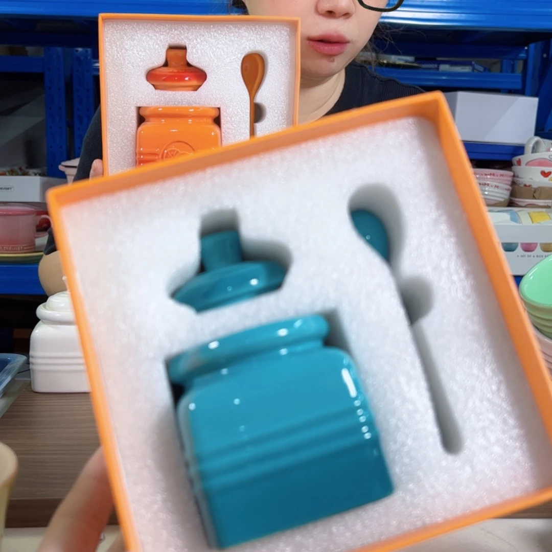 陶瓷加勒比蓝调料罐