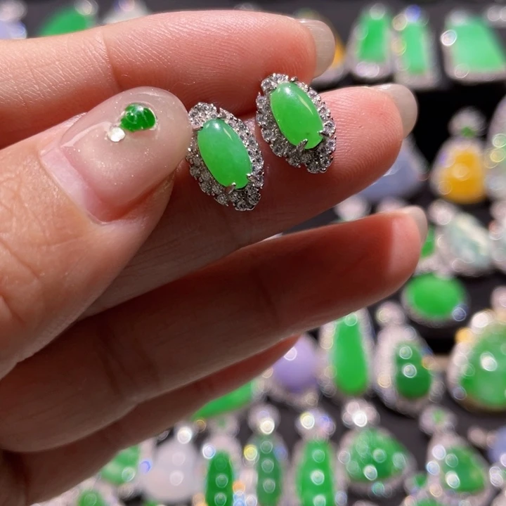 翡翠银S925镶嵌颈饰