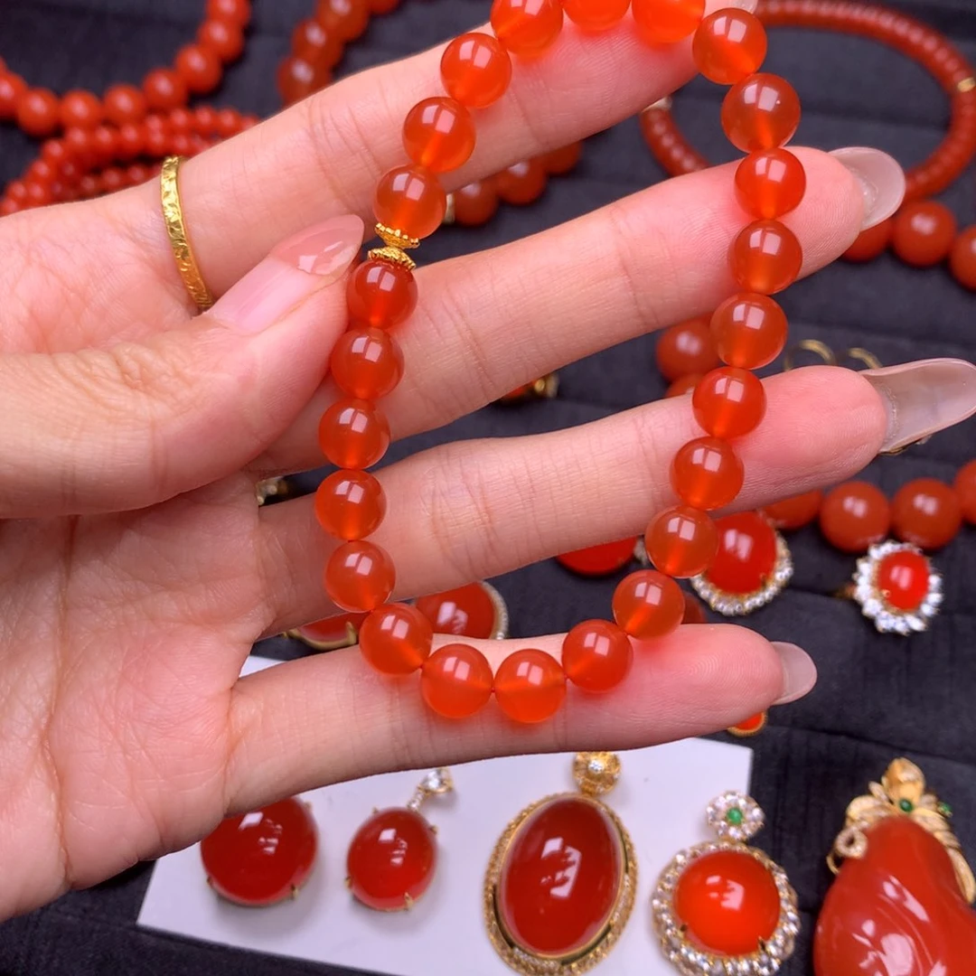 【闪购商品】未镶嵌手串南红玛瑙保山南红原矿高品质精品冰红手串