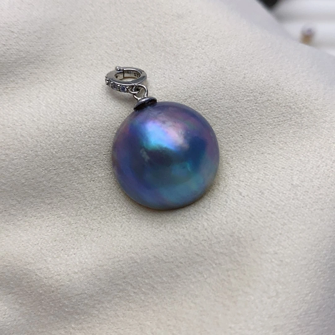 【闪购商品】拼合珍珠（马贝珠）颈饰银S925镶嵌