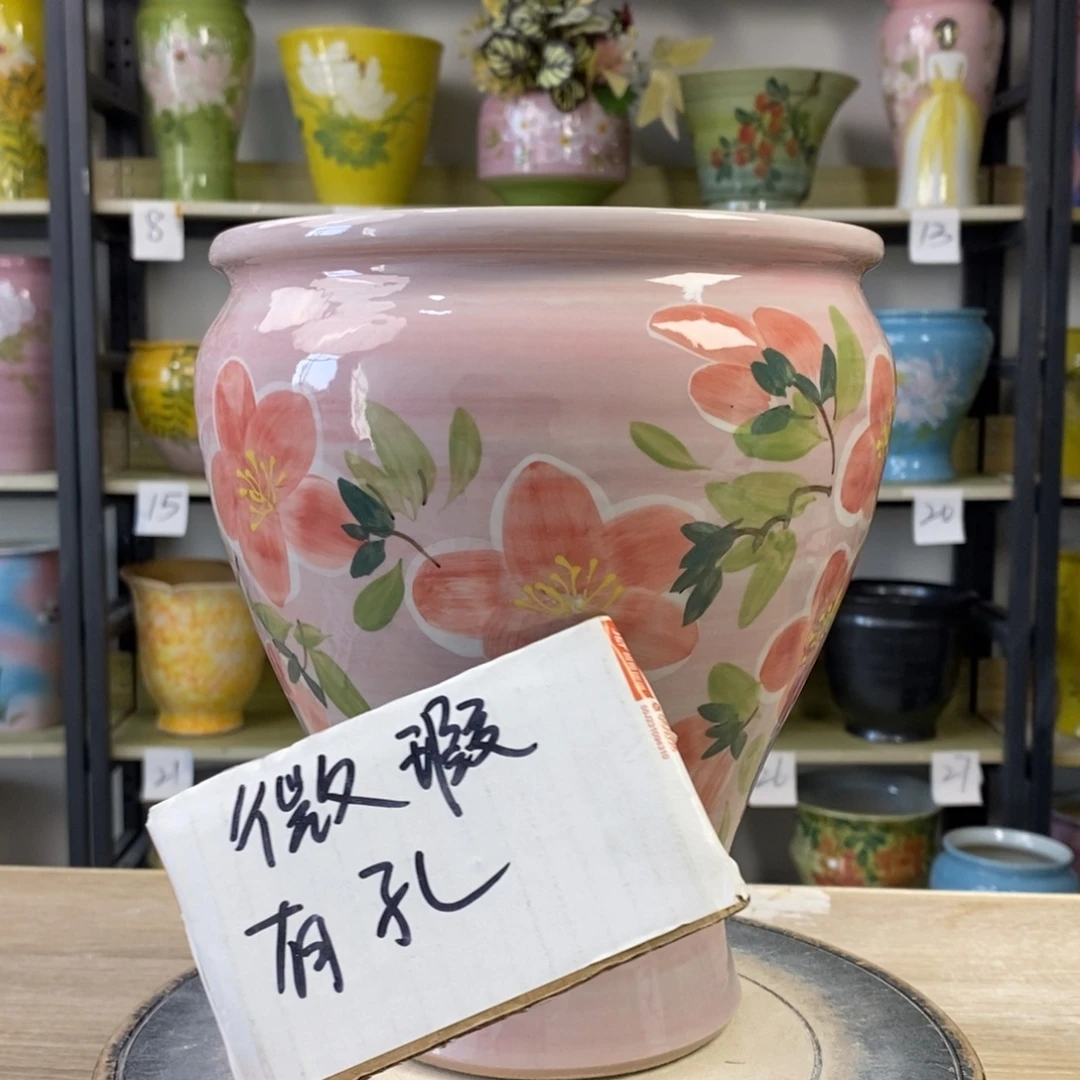 景德镇手工手绘陶瓷花盆