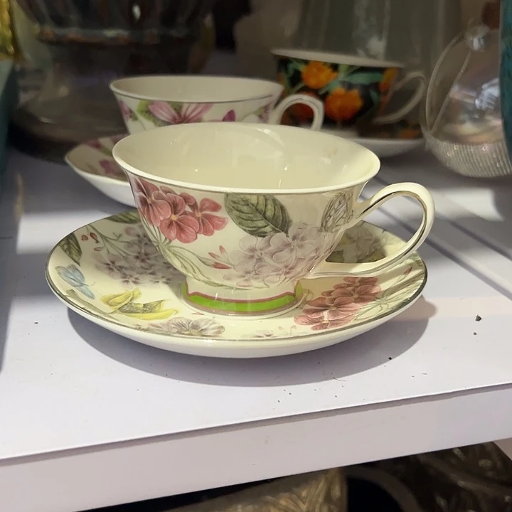 陶瓷微瑕一杯一碟咖啡杯