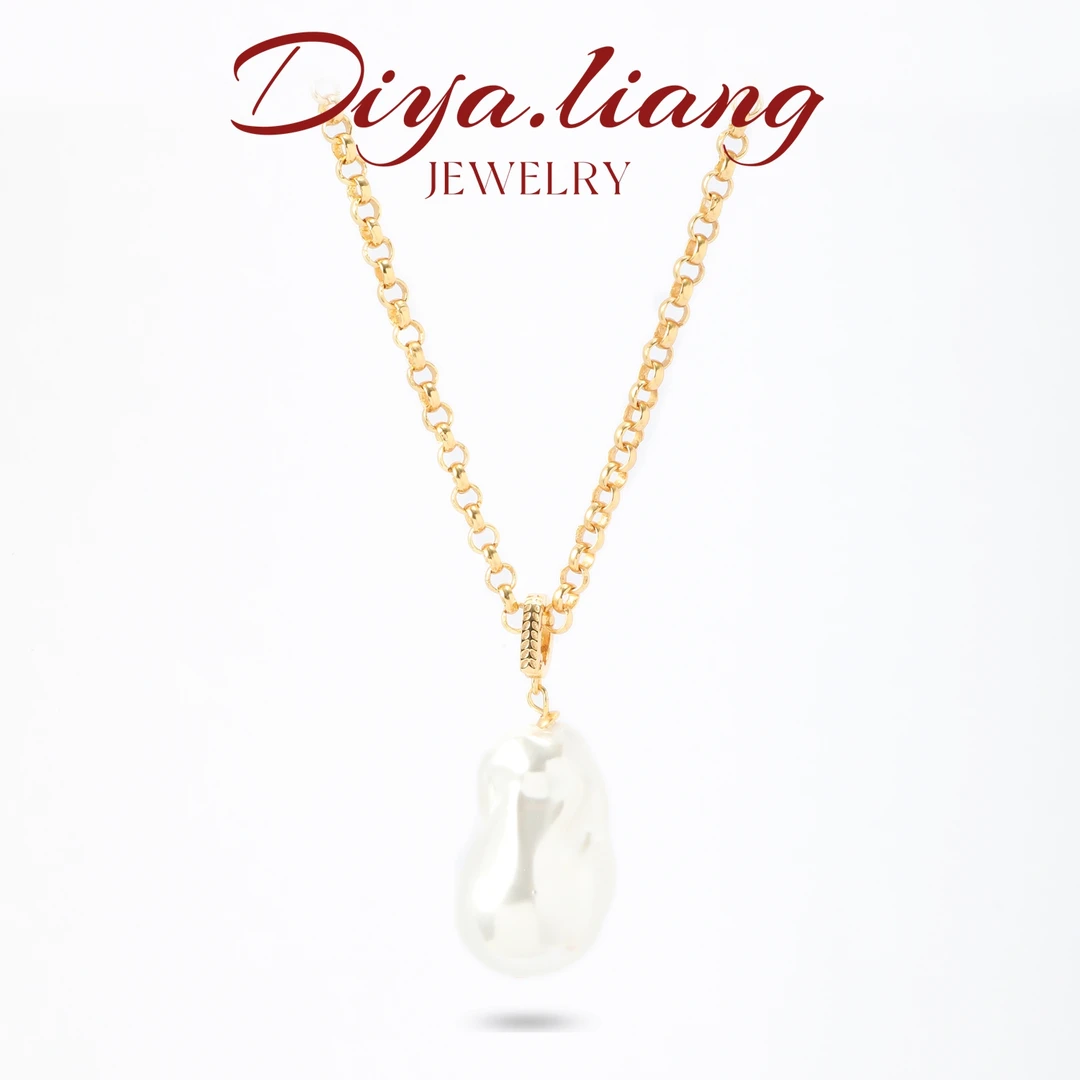 坠链均925银 梁雅帝新品【巴洛克宝宝珠珠】时尚气质百搭纯银项链