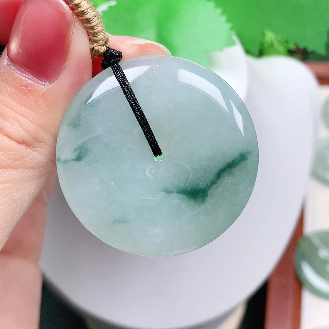 翡翠未镶嵌颈饰平安38-6