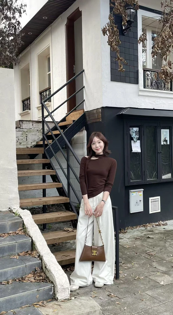 YPP！【长腿秘密】早秋显瘦显高垂感休闲阔腿裤小个子白裤女