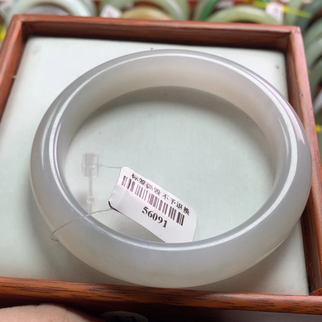 和田玉手镯未镶嵌59-60