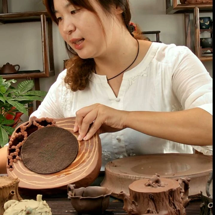 茶壶紫砂㞢*全手工制作的话，全手