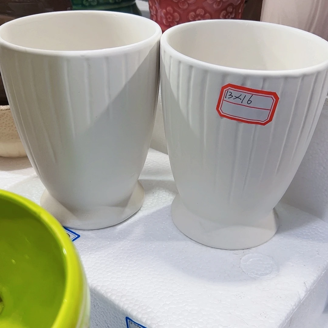 有孔外贸尾单陶瓷花盆凑单10米包邮