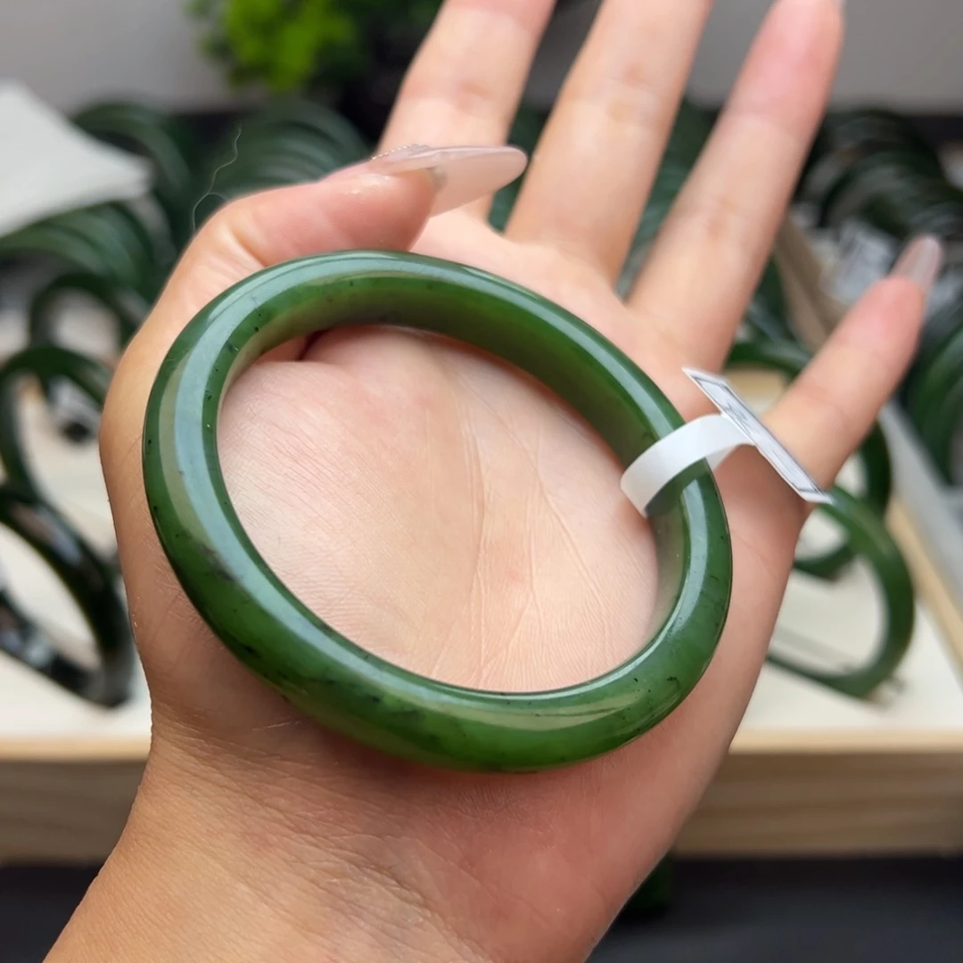 和田玉（碧玉）手镯未镶嵌59.6