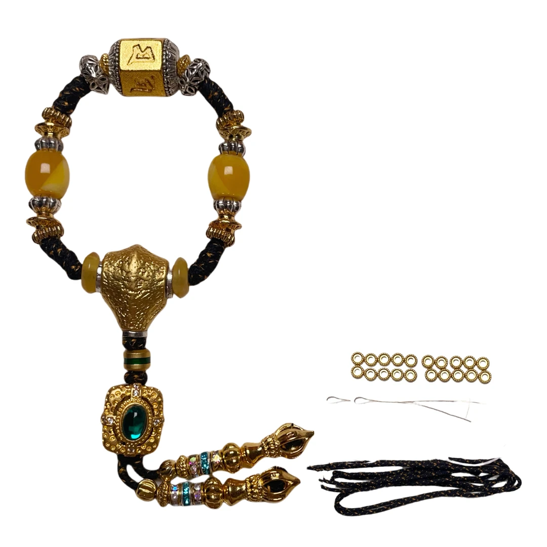 02号新款原矿蜜蜡隔片➕鲨鱼背三通套装适合108