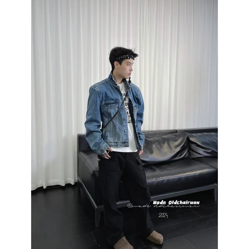 【oldchairman 】黑色休闲工装长裤 DKZ0161 