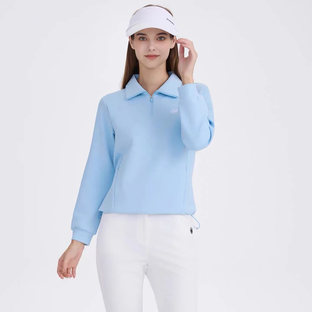 AW高尔夫服装女士秋冬新款长袖外套时尚百搭运动球衣女装套头卫衣
