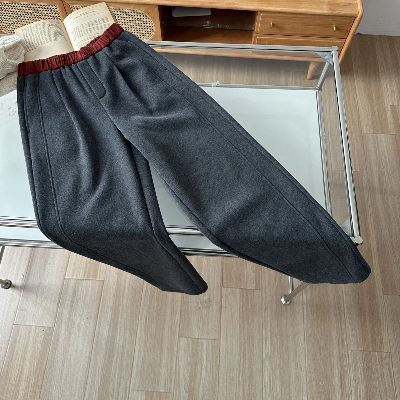 【大林自制】一体加绒加厚撞色腰头卫裤