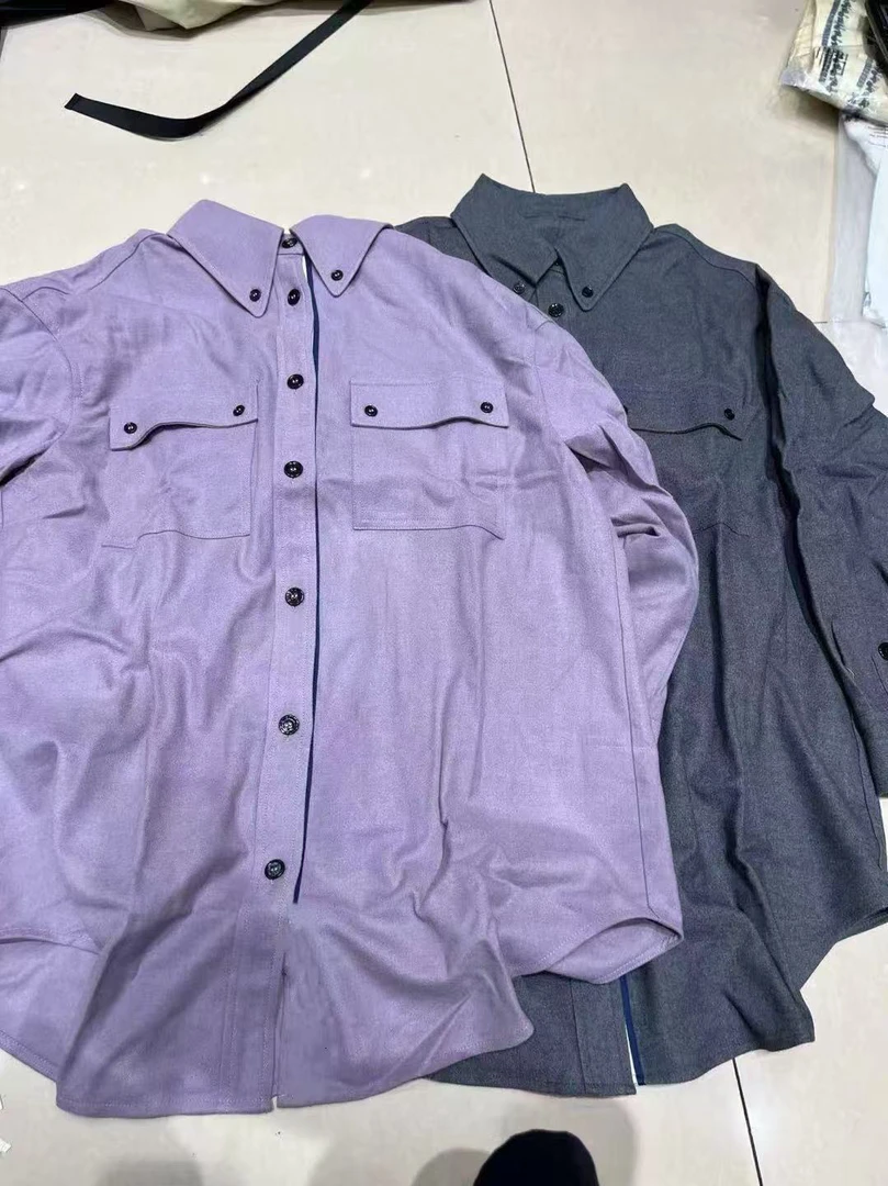 现女2025夏季新款单排扣长袖衬衫1740