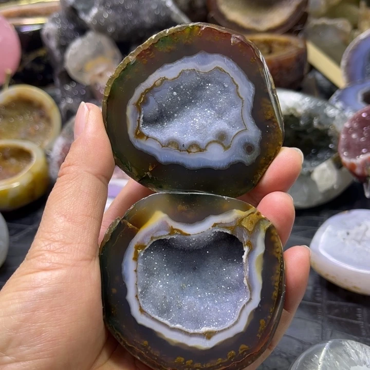 珠宝半成品未镶嵌水晶蓝晶盆