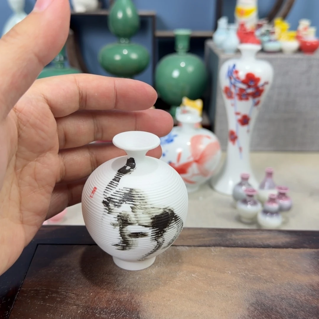 陶瓷手工小花器摆件